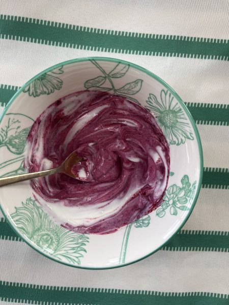 Honeyberry Powder swirled yogurt Honeyberry Powder swirled yogurt